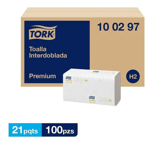 Tork Xpress® Toalla Interdoblada Extra Suave 21 Packs De 100 Hojas