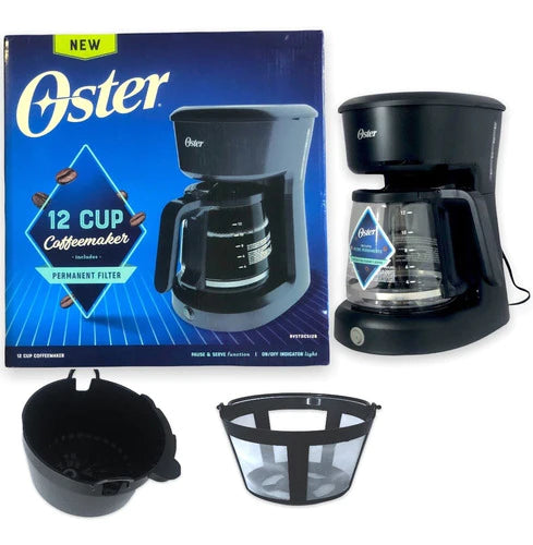 Cafetera Oster® de 12 tazas con filtro permanente BVSTDCS12B - osterpe