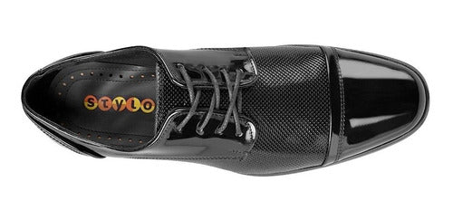Zapatos De Vestir Para Caballero Stylo  10507-g1 Negro