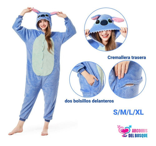 Kigurumi Pijama Mameluco Disfraz Stitch Adulto Unisex