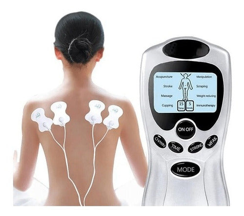 Electroestimulador Muscular Tens 4 Pads Electroterapia –
