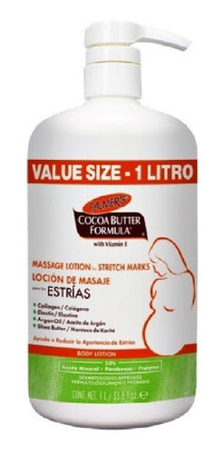 1 Litro Crema Loción Anti Estrías Embarazo Palmers Cocoa –