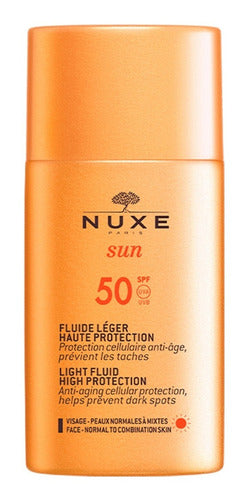 Nuxe Sun - Emulsión Ligera  Spf 50 Hidrata Protege Y Broncea