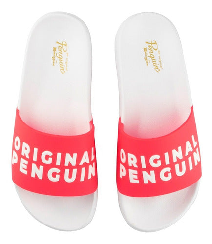 Sandalia Original Penguin Slides Mujer Color Blanco Coral