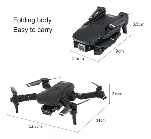 Mini Dron S68 A Control Remoto Wifi Fpv Plegable Con Cámara 4k 2 Baterias
