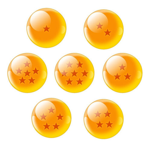 Set De 7 Llaveros Esferas Del Dragón Dragon Ball Z Dbz Goku