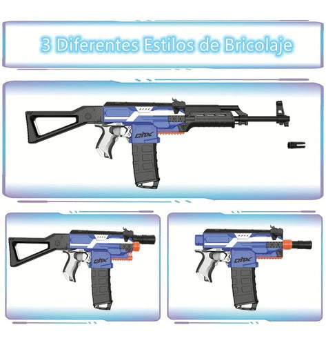 Pistola Juguete Recargable 12clip Compatible Nerf Con 3 Modo