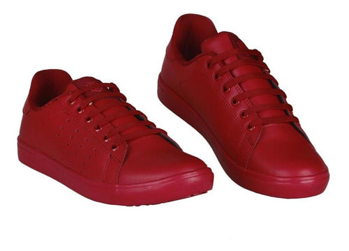 Tenis What S Up Hombre Rojo Tipo Napa 174438