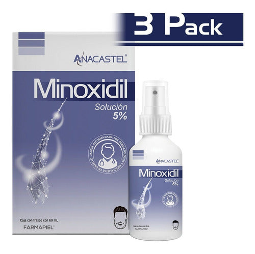 Minoxidil 5% - Anacastel 60ml 3 Pack