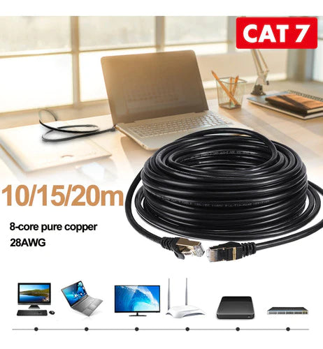 [nuevo] Cable Cat7 Lan Network Rj45 Patch Cord 10gbps 20m