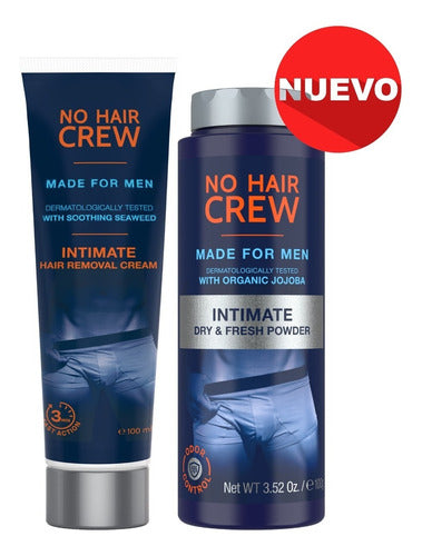 Super Duo No Hair Crew Intimate Depilatoria+powder Dry&fresh