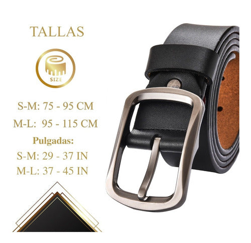 Cinturon Para Hombre De Piel Vedicci Disponible En 2 Tallas
