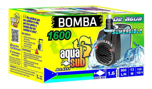 Bomba De Agua Sumergible Acuario Fuente 1.6m  4211