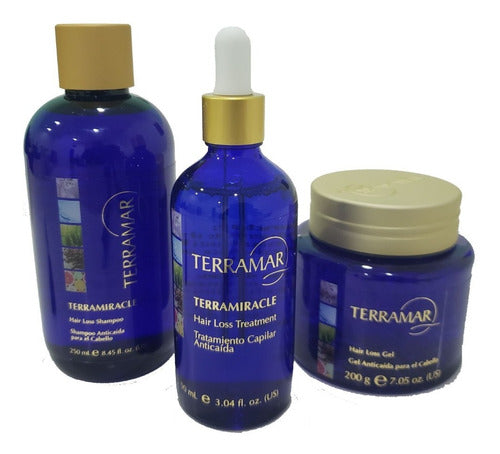 Set Anti Caída Tratamiento, Shampoo Y Gel Terramar + Regalo!