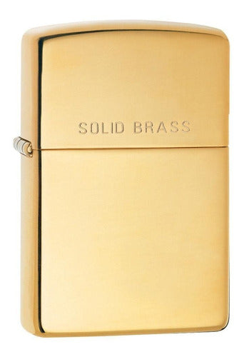 Encendedor Zippo Dorado Brillante Solid Brass