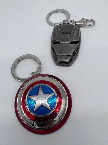 Avengers 2pack- Llaveros Metálicos Capitan America Y Ironman