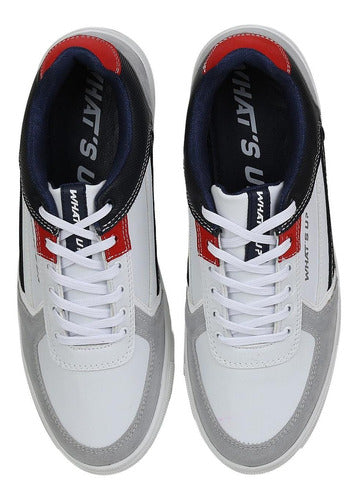 Tenis What S Up Hombre Blanco Tipo Napa