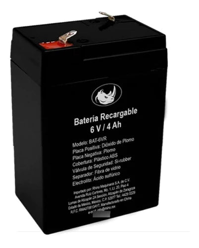 Bateria Recargable Original 6v Basculas Rhino Y Otras