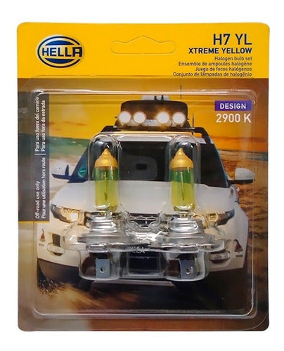 Foco H7 Xtreme Yellow 2900k 12v 55w Hella (2pzas)