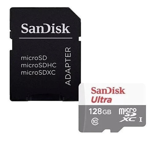 Memoria Micro Sd 128gb Sandisk Ultra Clase 10 Con Adaptador