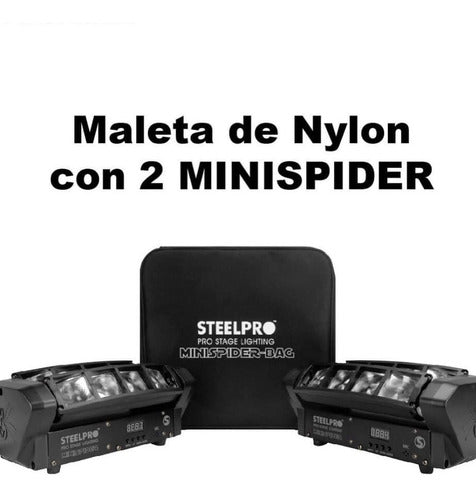 Maleta 2 Efectos Luz Mini Spider Rgbw Steelpro 8x10 Original