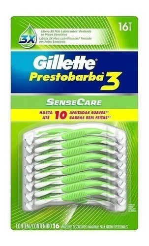 16 Pzas De Rastrillo Desechable Gillette Prestobarba3(it-55)