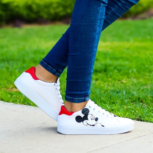 Tenis Zapato Juvenil Mujer D Mickey Mouse T. 23, 24, 25 Y 26