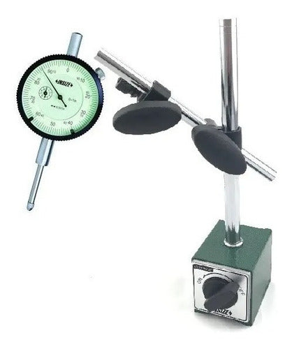 Indicador De Caratula 0-1  Y Base Magnetica 60kg Insize