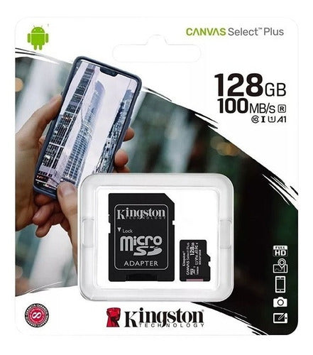 Memoria Micro Sd 128gb Kingston Canvas Select Plus Uhs-i 10