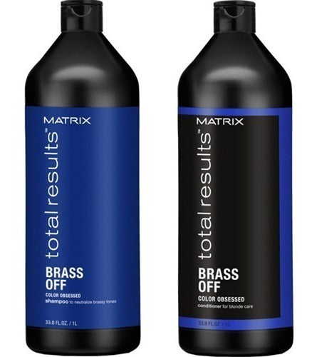 Matrix Brass Off Shampoo + Acondicionador Matizador 1000ml