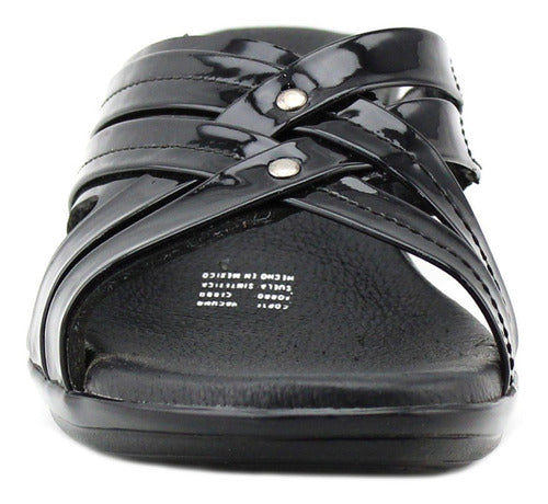 Calzado Sandalia Mujer Dama Flexi 31101 Negro Confort Piel