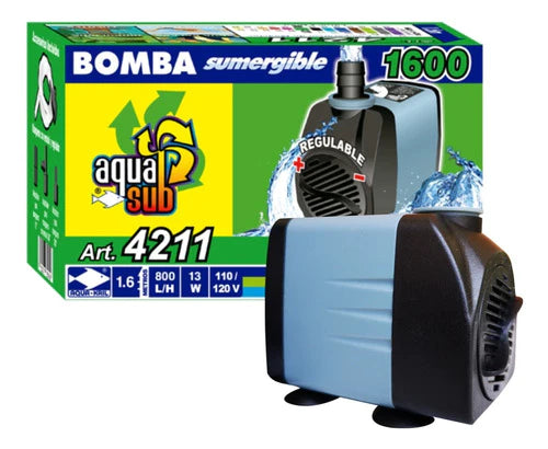 Bomba De Agua Sumergible Acuario Fuente 1.6m  4211