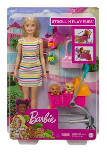 Barbie Dia De Paseo Con Cachorros  2021