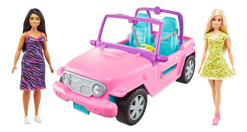 Set De Juego Barbie Estate Jeep Con Muñeca Y Amiga