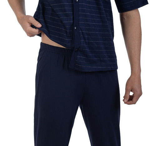 Nite Nite Pijama Hombre 3 Piezas Camisa Short Y Pantalon 501