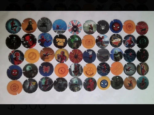 50 Tazos Spiderman Diferentes - Nuevos  Colección Completa