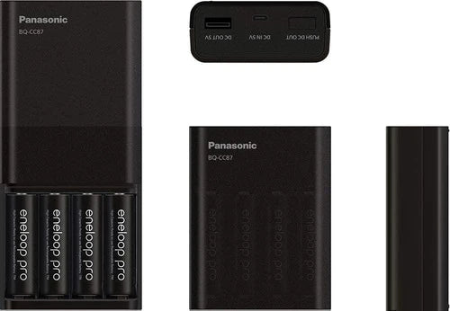Cargador Pilas Panasonic Eneloop Pro + 4 Pilas Recargables