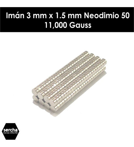 Iman 3mm X 1.5mm N50 11000 Gauss (200 Pzas.)