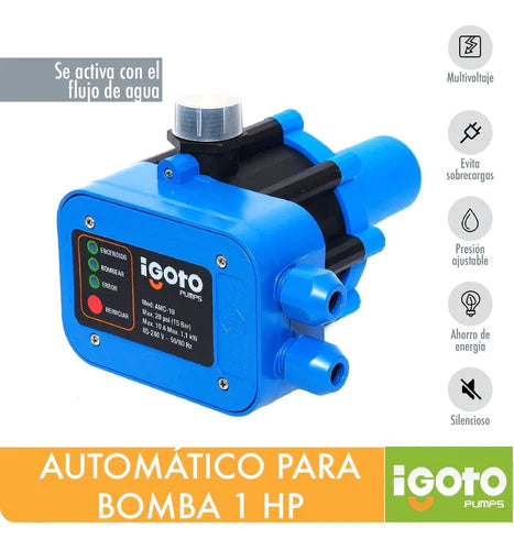 Igoto Amc-10 Automático Para Bomba De Agua 1hp, 750w