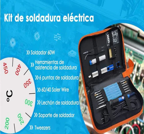 Kit De Soldadora Eléctrica De Cautín 60w 110v