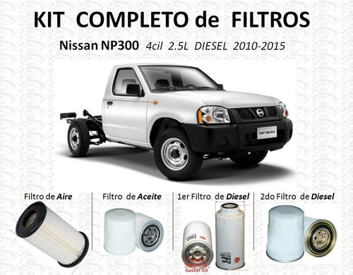 Nissan Np300 Diesel 2.5l - Kit De Filtros.