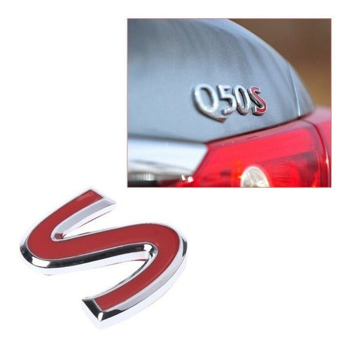 Emblema S Infiniti Q50 Q60 Redsport Sport Hybrid Spoiler