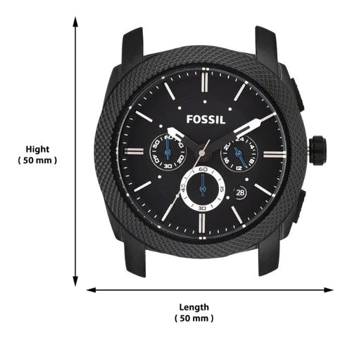 Reloj Caballero Fossil Fs4487 Color Negro De Silicon