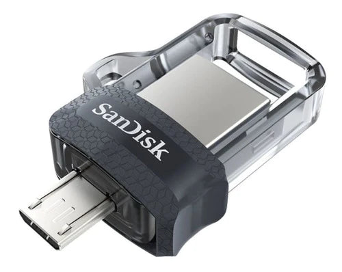 Memoria Usb Sandisk Ultra Dual M3.0 128gb 3.0 Negro Y Transparente