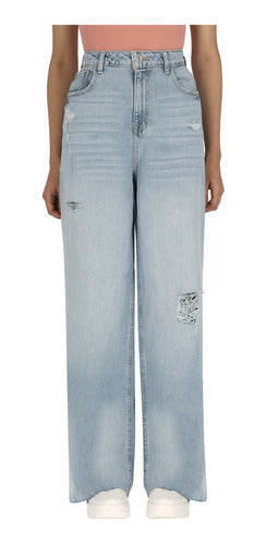 Jeans Fit Wide Leg De Mujer C&a (3023538)