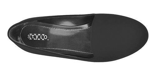 Flats Casuales Stylo Para Mujer Suede Negro 1798