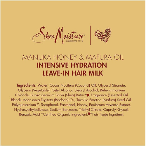 Shea Moisture Milk Estiliza Hidrata Manuka Honey Mafura Oil