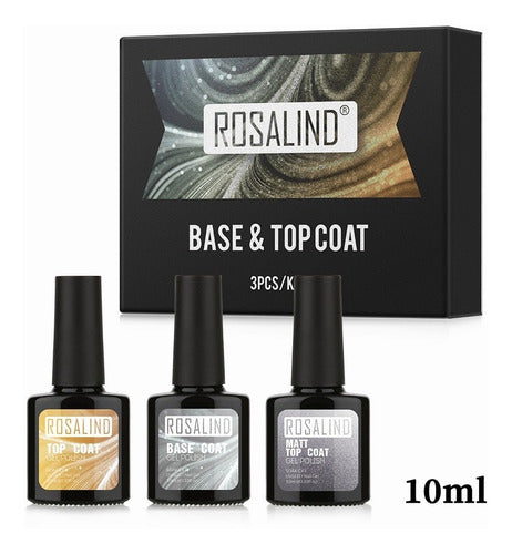 Rosalind Professional Nail Art Base Y Top Kit 3pcs