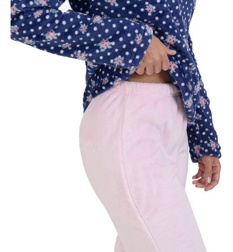 Pijama De Mujer Nite Nite 709 Flannel Sudadera Y Pantalón
