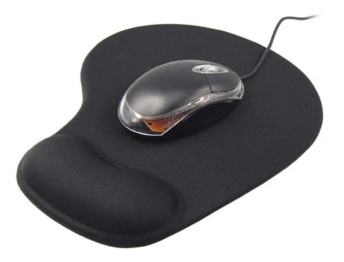 Mousepad Tapete Ergonomico De Gel Antideslizante Negro Raton